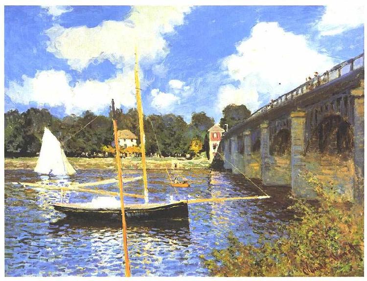 Claude Monet Le Pont routier, Argenteuil France oil painting art